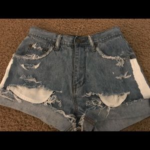 Distressed shorts